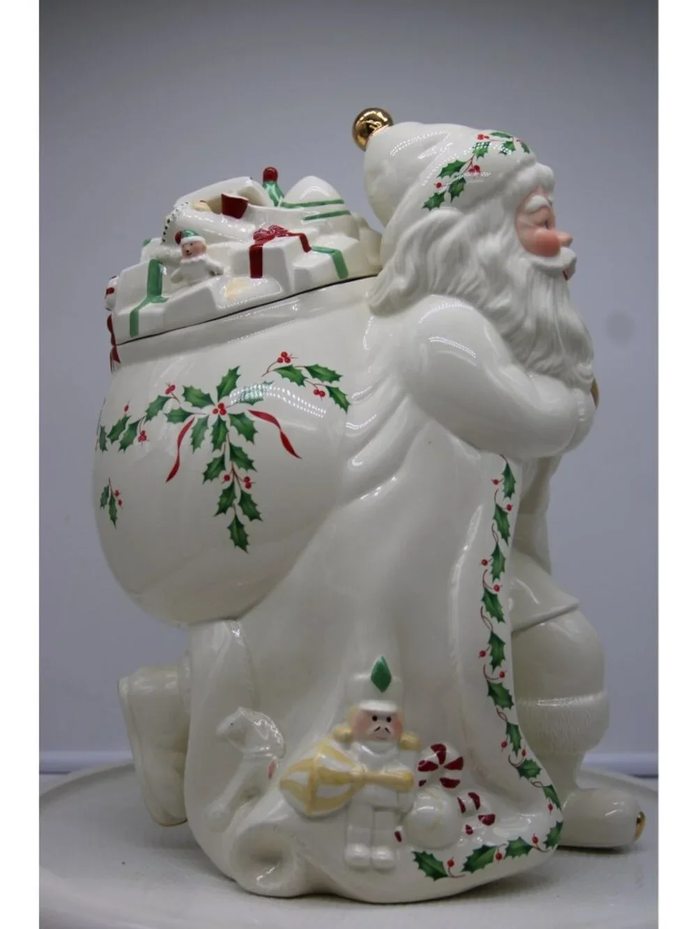 Lenox For The Holidays - Holiday Santa Cookie Jar - 1999 - 13